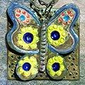 Coloured butterfly tile